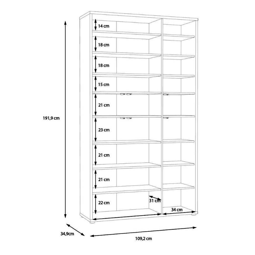 Ansley Wooden Shoe Storage Cabinet with 6 Doors in Taupe