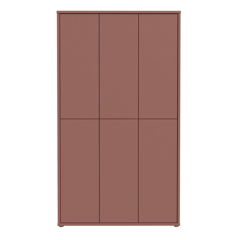 Ansley Wooden Shoe Storage Cabinet with 6 Doors in Terracotta