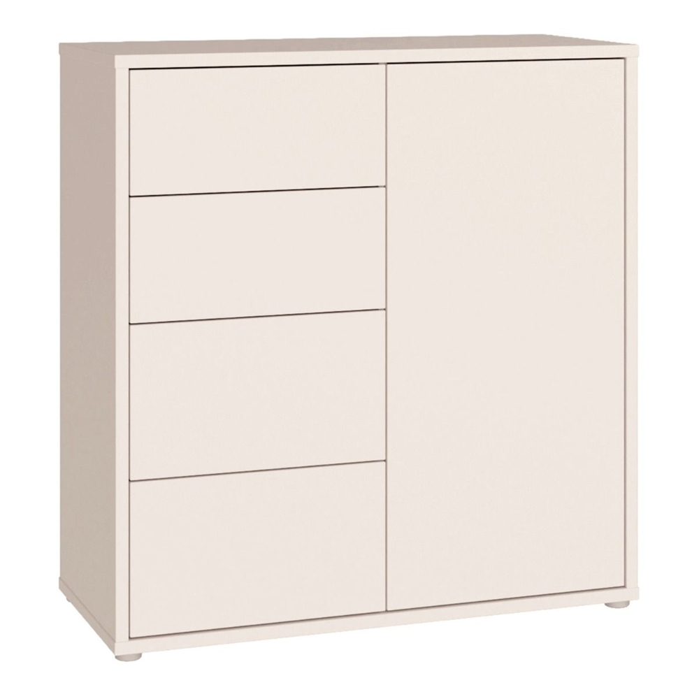 Ansley Wooden Sideboard with 1 Door 4 Drawers in Sand