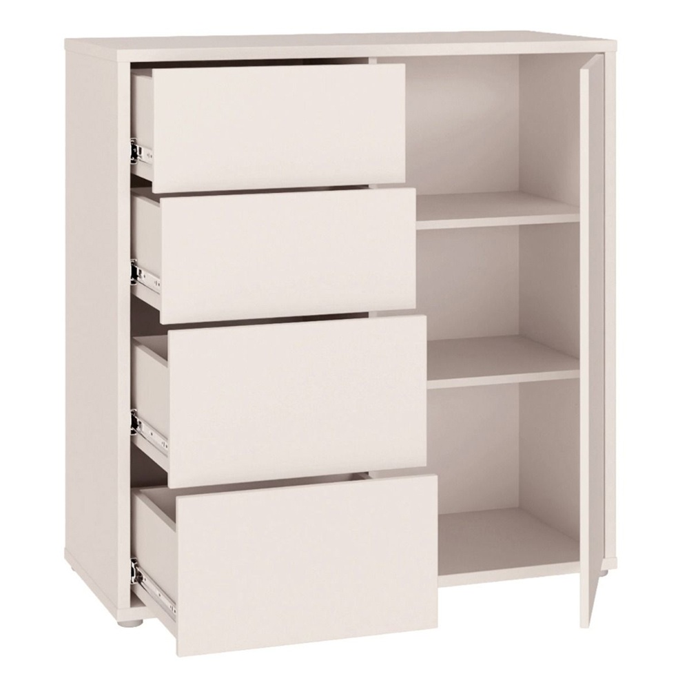 Ansley Wooden Sideboard with 1 Door 4 Drawers in Sand