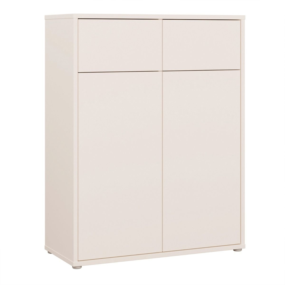 Ansley Wooden Sideboard with 2 Doors 2 Drawers in Sand