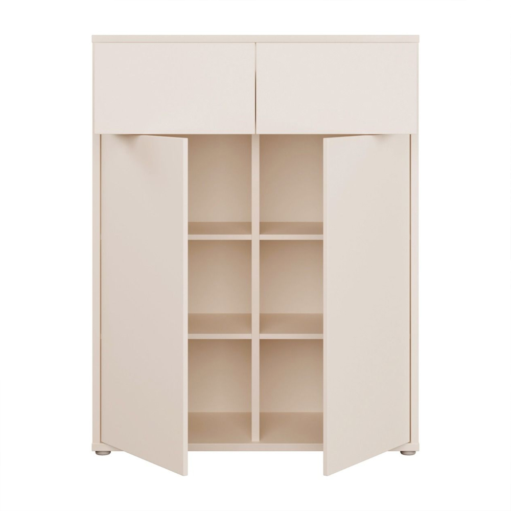 Ansley Wooden Sideboard with 2 Doors 2 Drawers in Sand