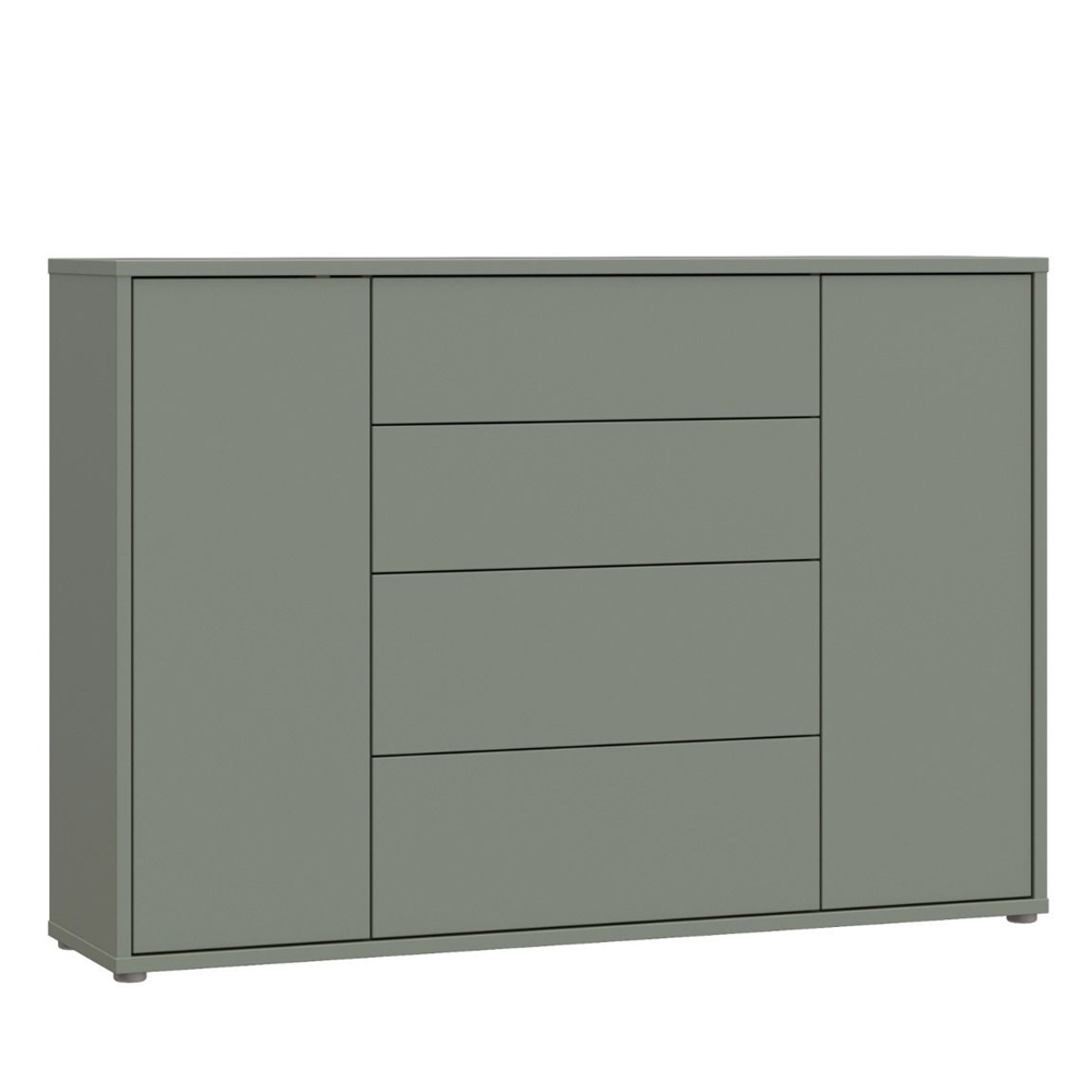 Ansley Wooden Sideboard with 2 Doors 4 Drawers in Sage Green