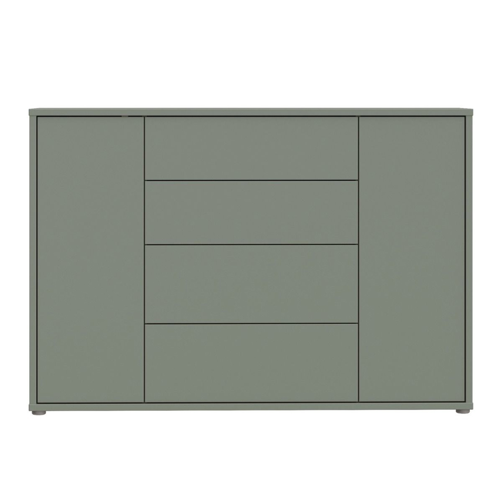Ansley Wooden Sideboard with 2 Doors 4 Drawers in Sage Green