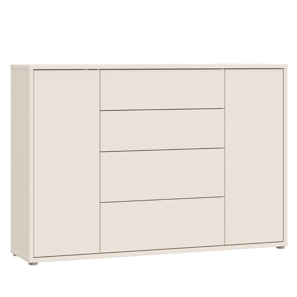 Ansley Wooden Sideboard with 2 Doors 4 Drawers in Sand