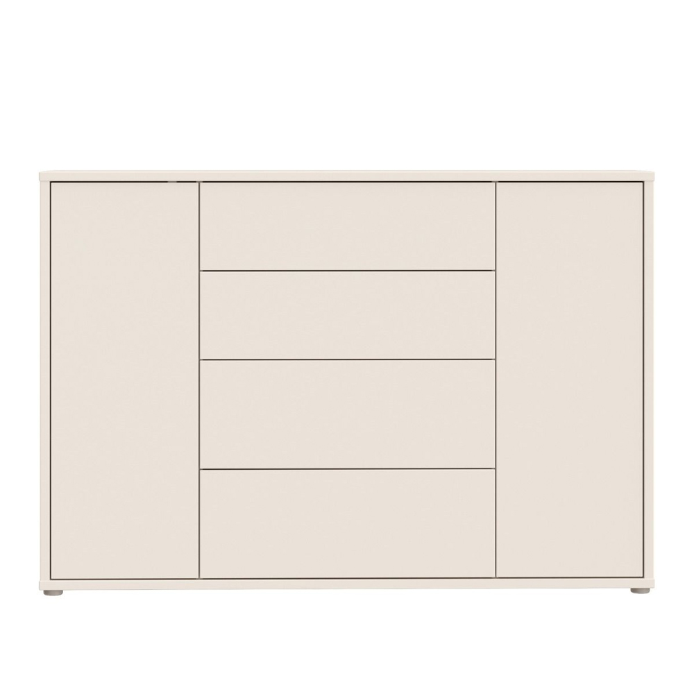 Ansley Wooden Sideboard with 2 Doors 4 Drawers in Sand