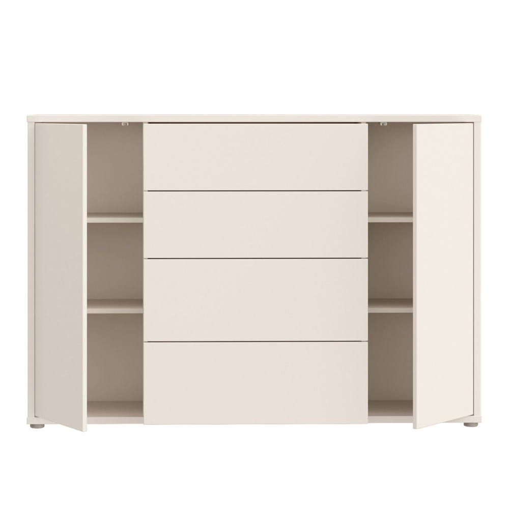 Ansley Wooden Sideboard with 2 Doors 4 Drawers in Sand