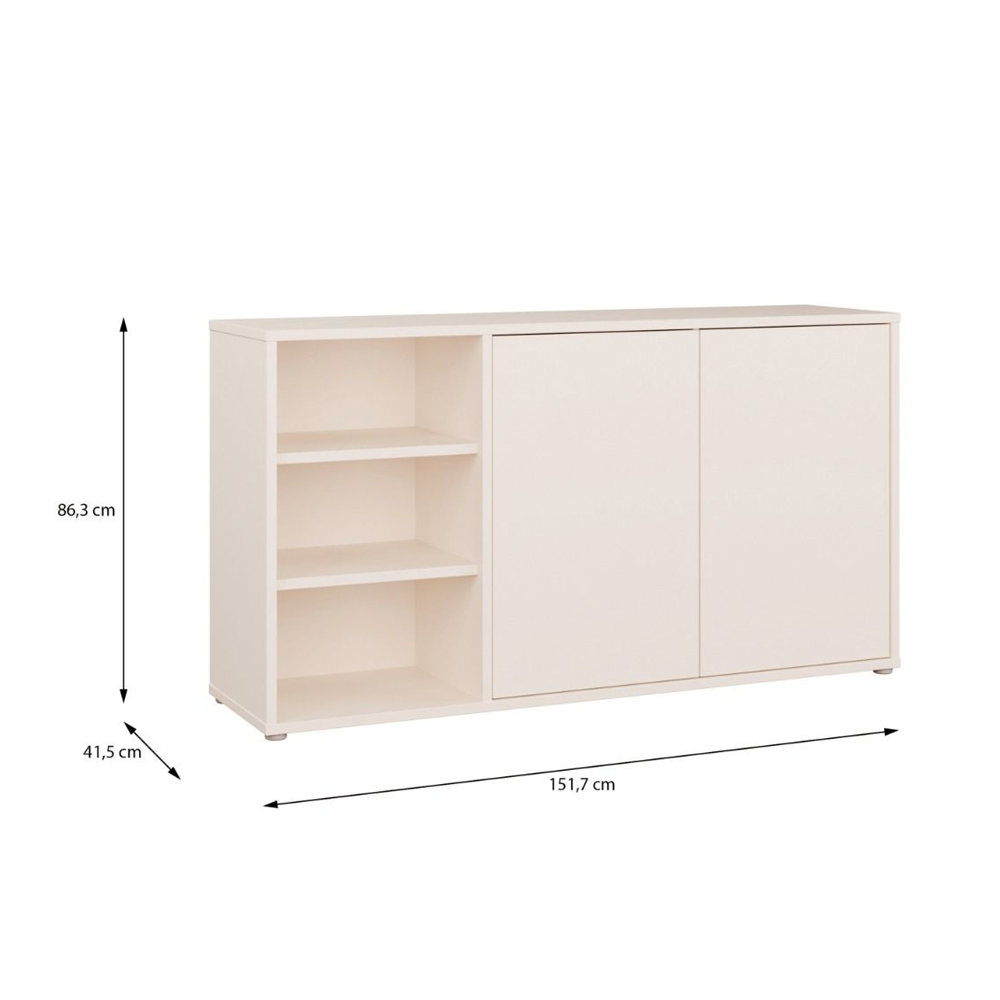 Ansley Wooden Sideboard with 2 Doors in Sand