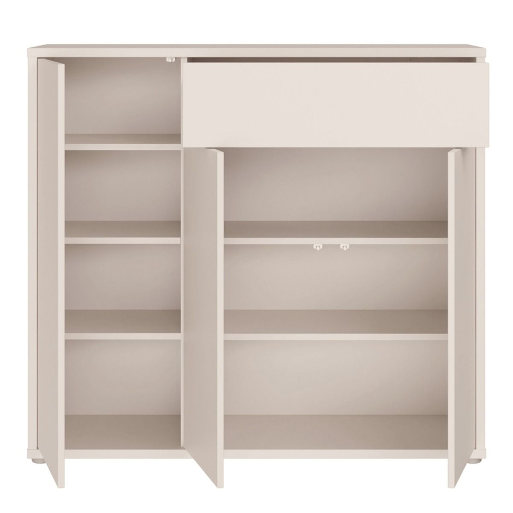 Ansley Wooden Sideboard with 3 Doors 1 Drawer in Sand