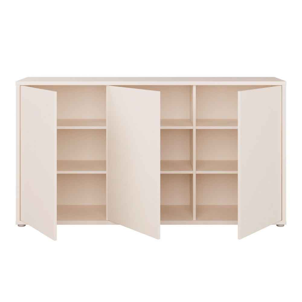 Ansley Wooden Sideboard with 3 Doors in Sand