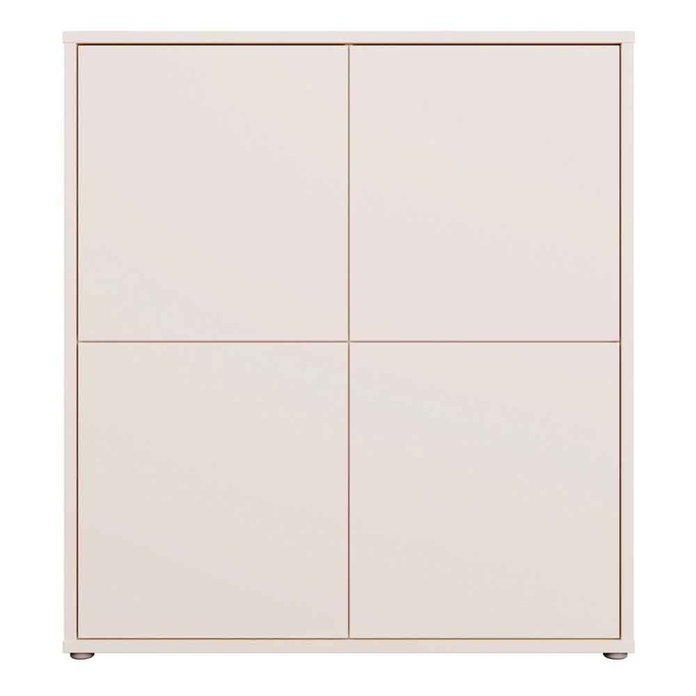 Ansley Wooden Small Storage Cabinet with 4 Doors in Sand