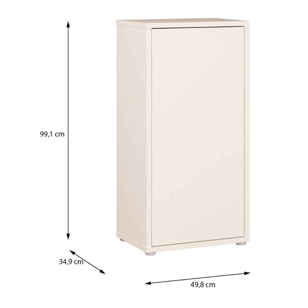 Ansley Wooden Storage Cabinet with 1 Door in Sand