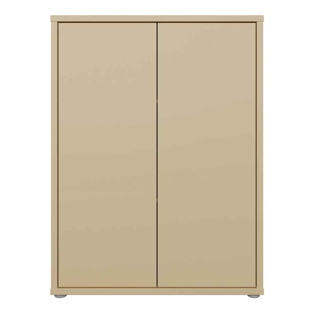 Ansley Wooden Storage Cabinet with 2 Doors in Butter Yellow