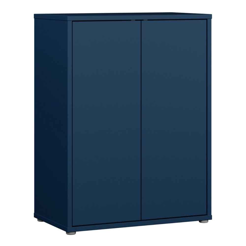Ansley Wooden Storage Cabinet with 2 Doors in Night Blue