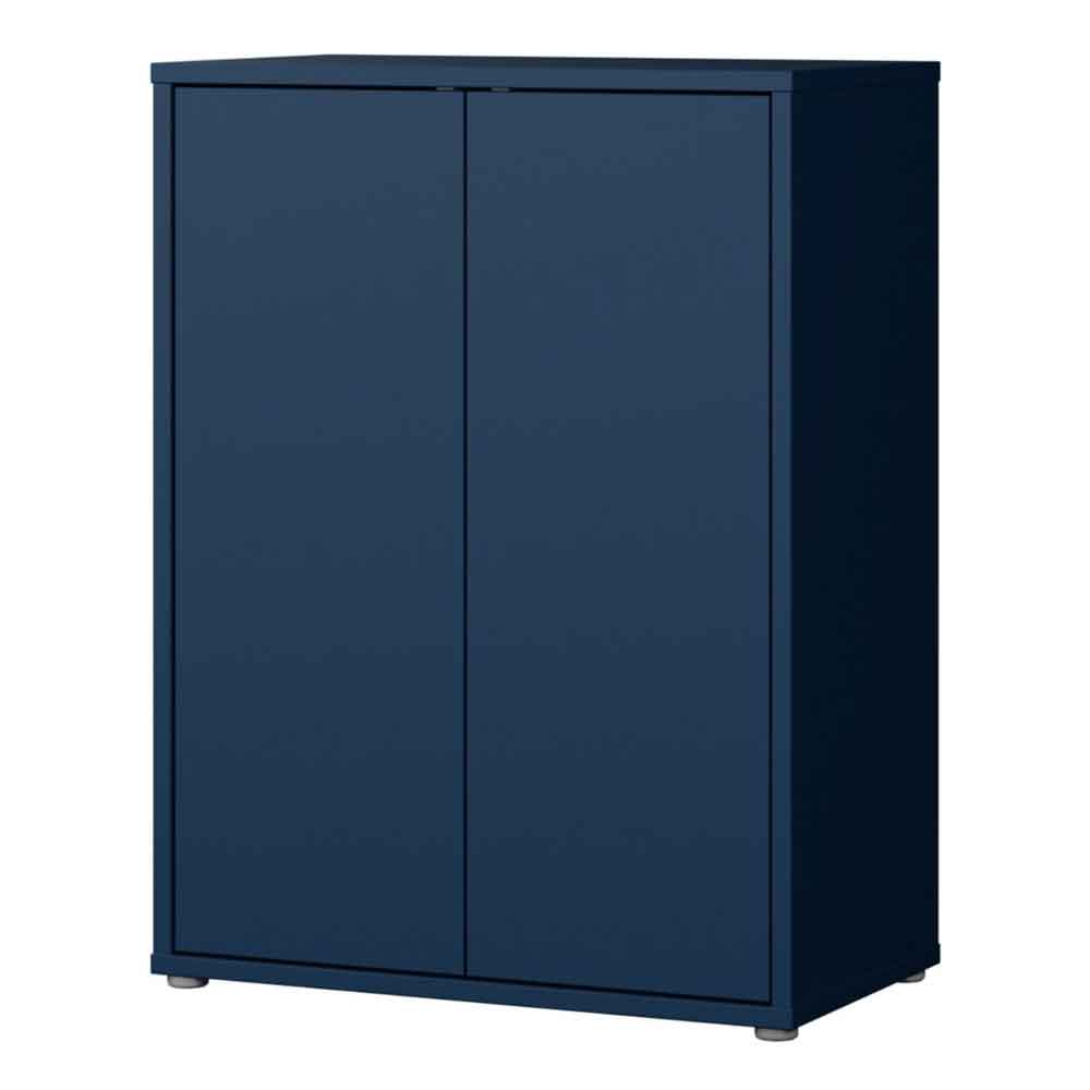 Ansley Wooden Storage Cabinet with 2 Doors in Night Blue