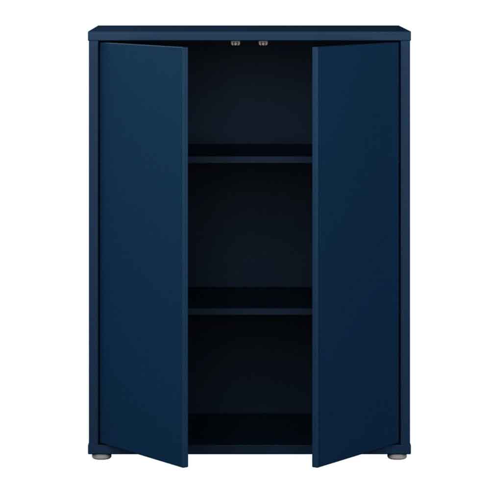 Ansley Wooden Storage Cabinet with 2 Doors in Night Blue