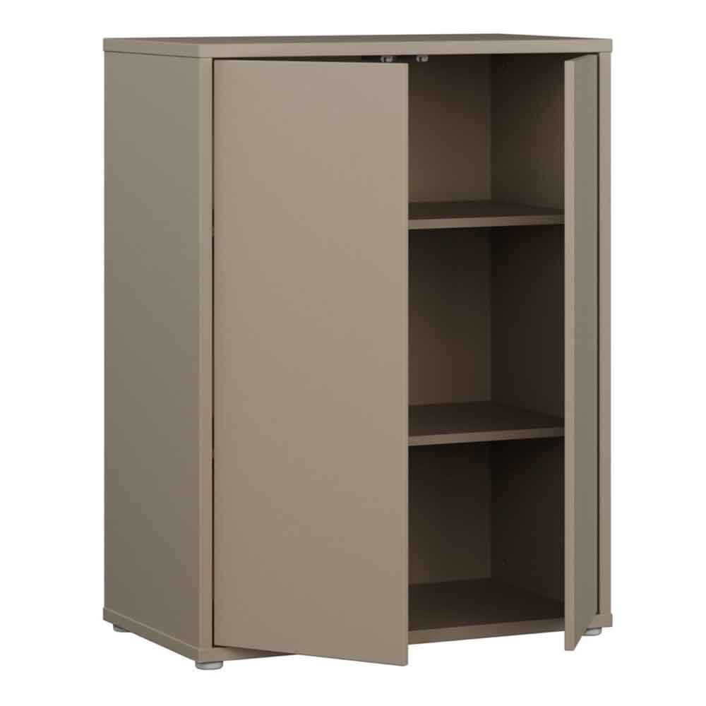 Ansley Wooden Storage Cabinet with 2 Doors in Taupe