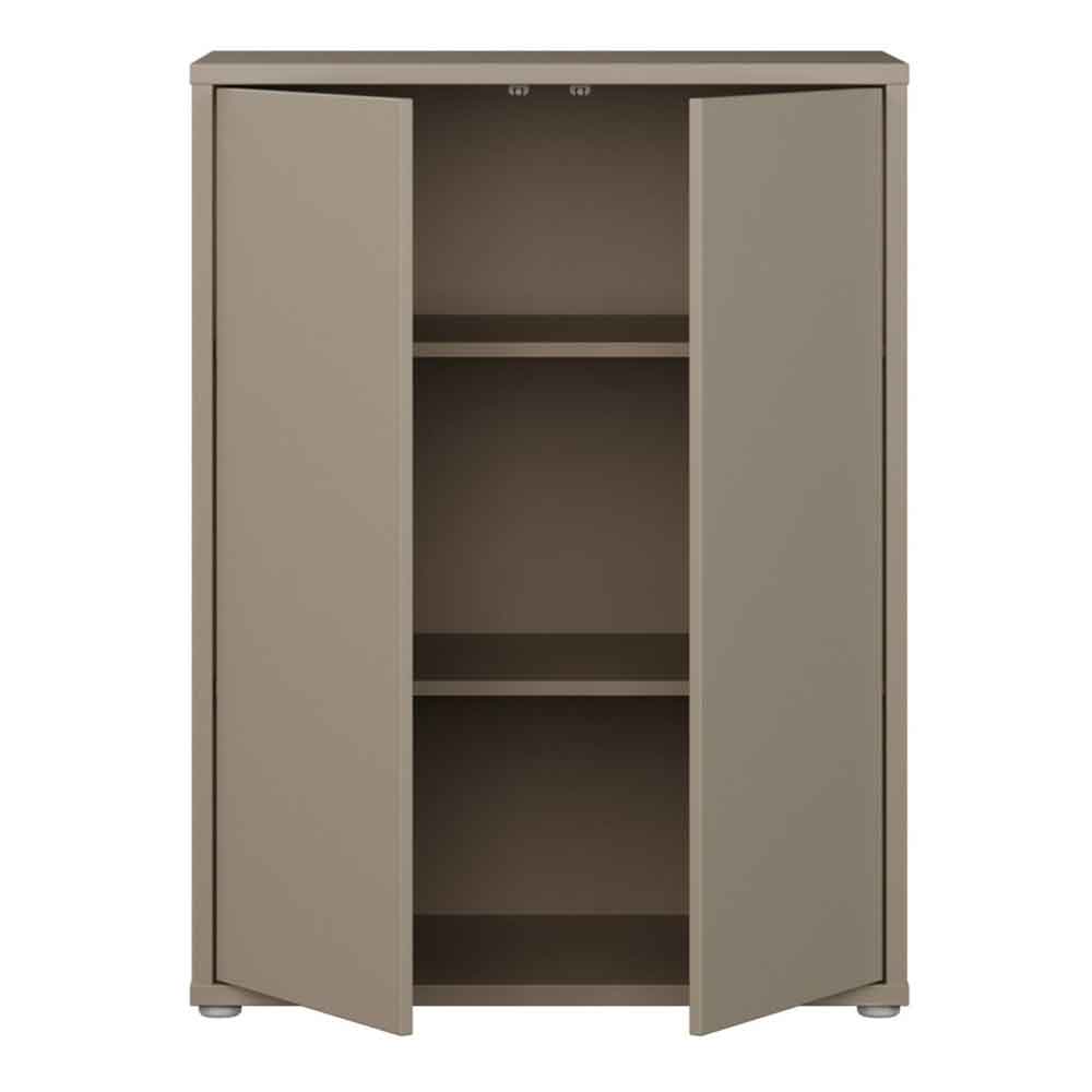 Ansley Wooden Storage Cabinet with 2 Doors in Taupe