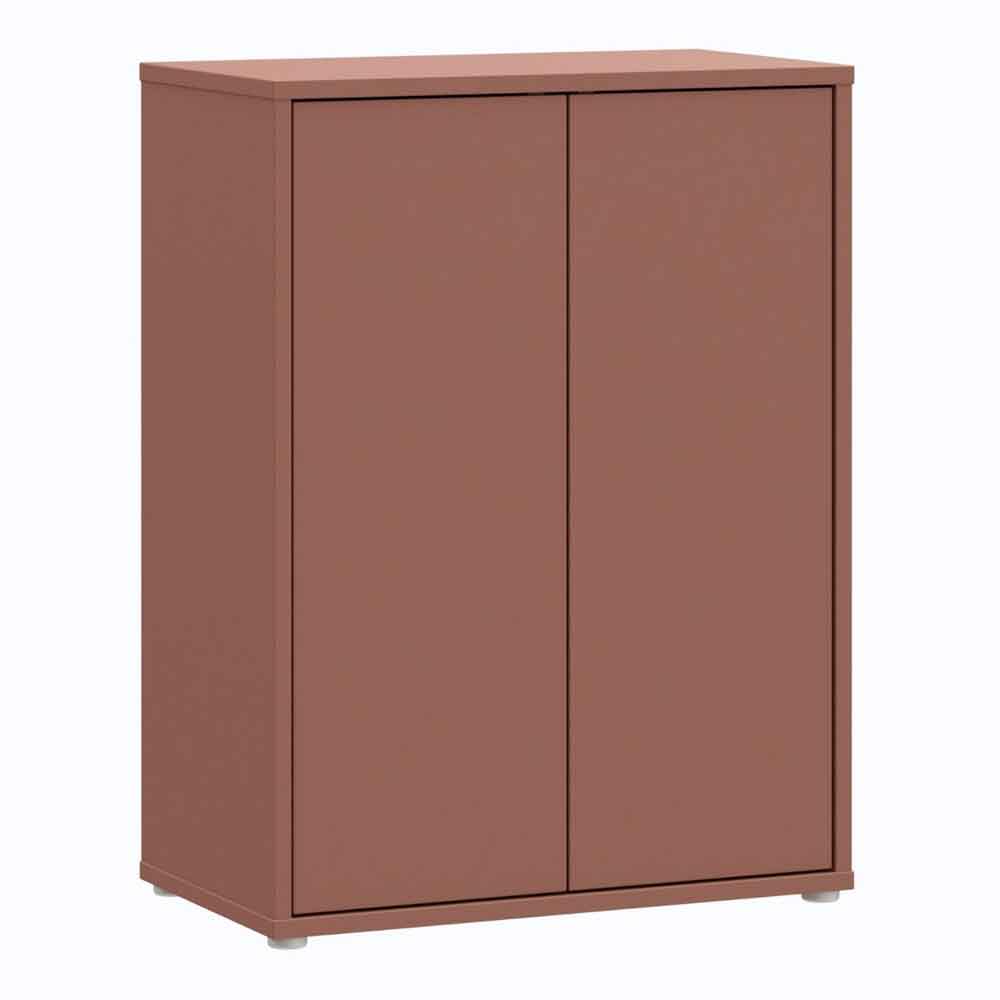 Ansley Wooden Storage Cabinet with 2 Doors in Terracotta