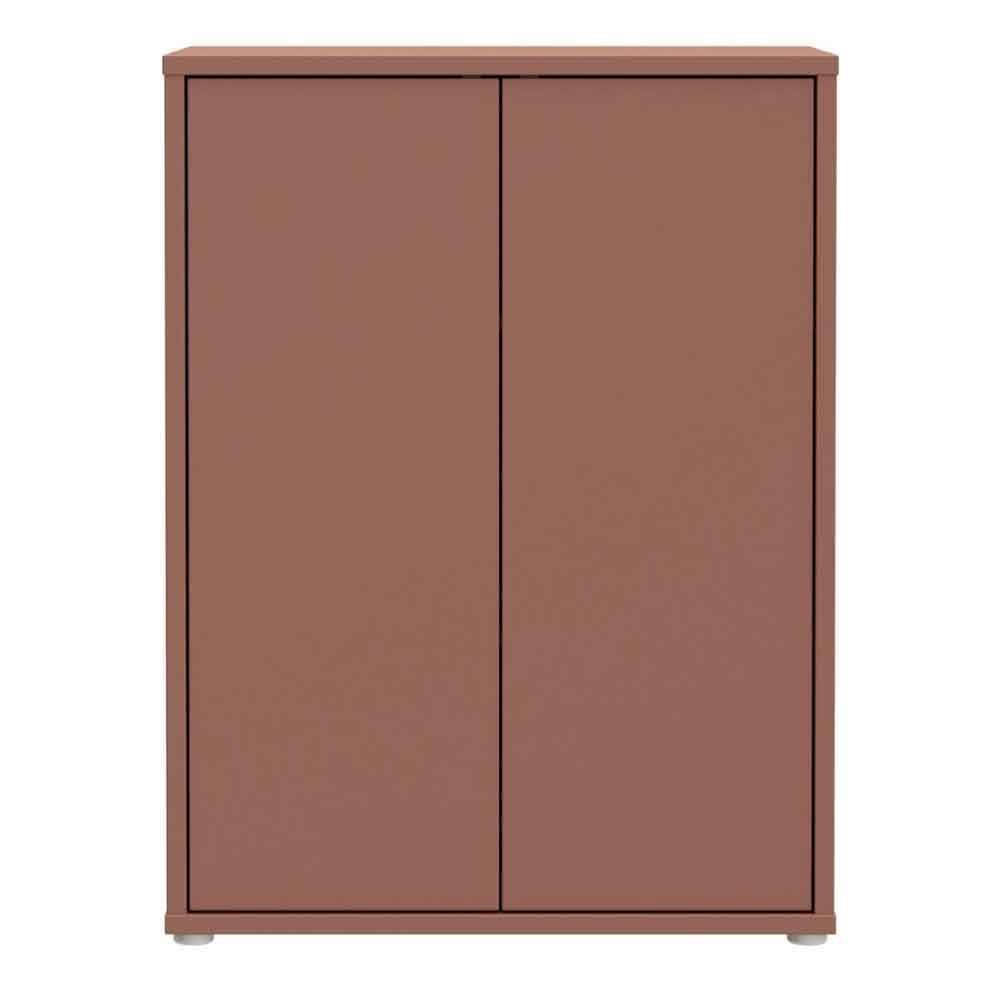Ansley Wooden Storage Cabinet with 2 Doors in Terracotta