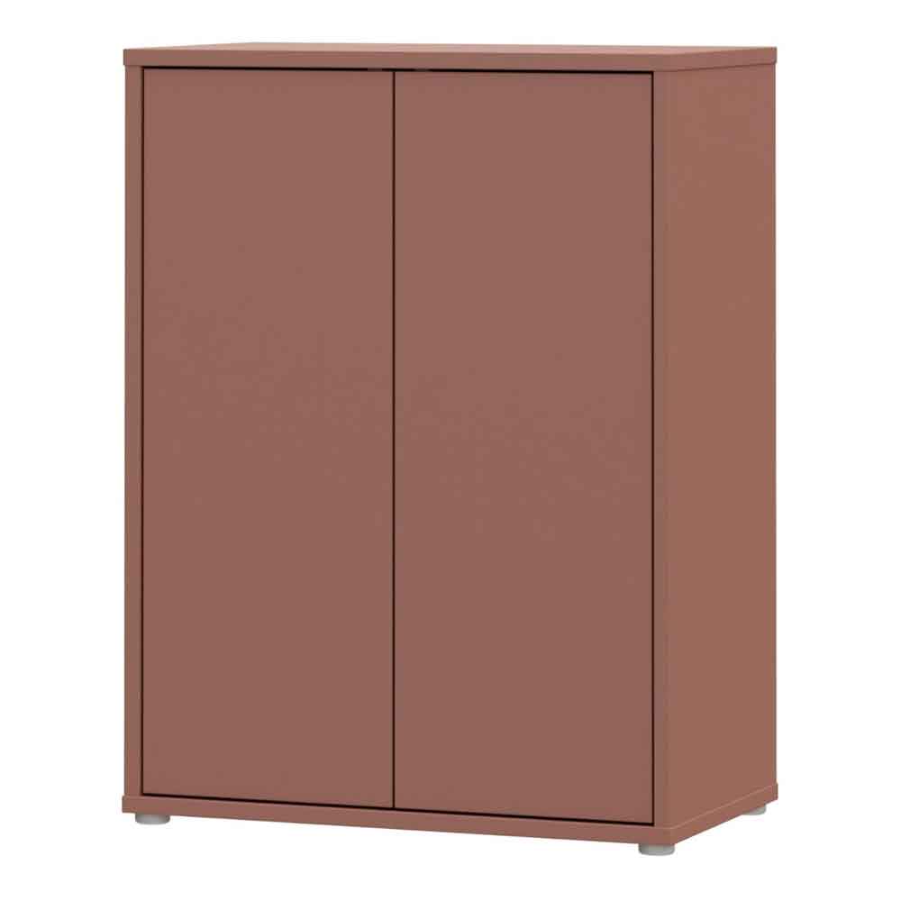 Ansley Wooden Storage Cabinet with 2 Doors in Terracotta