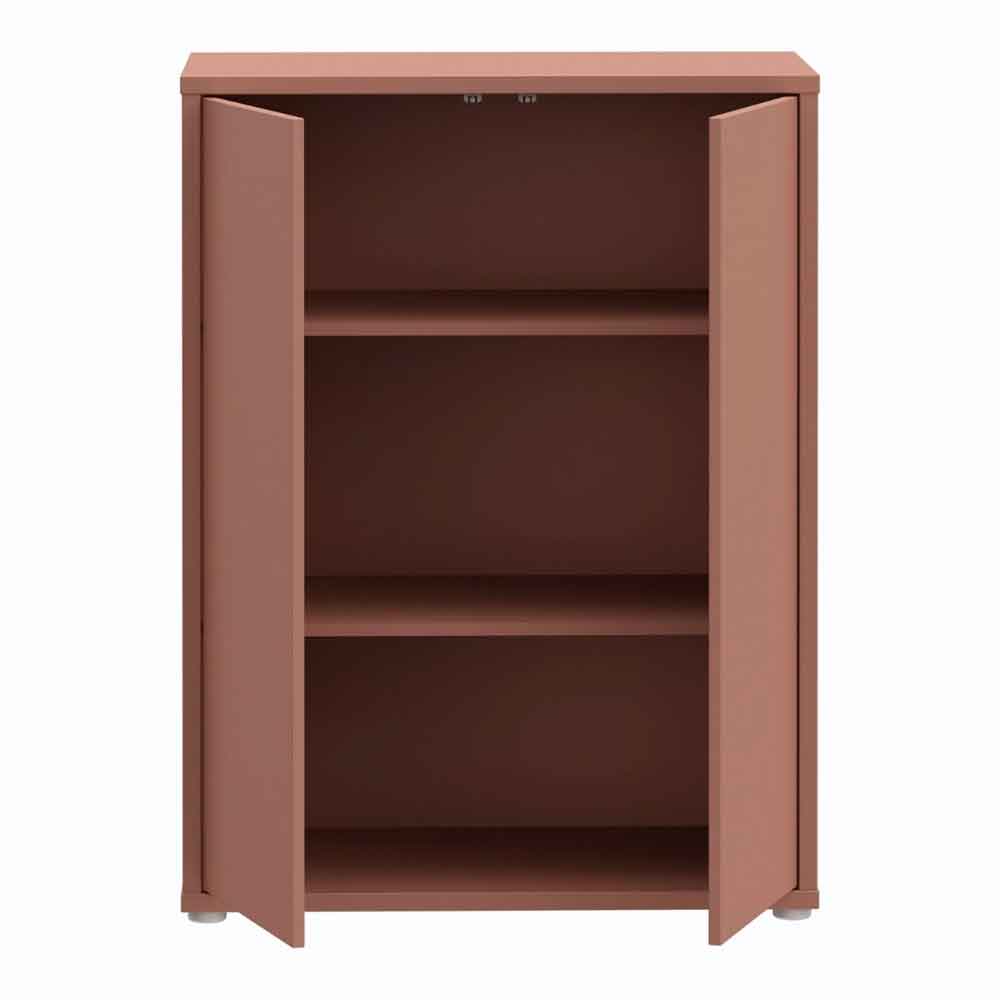 Ansley Wooden Storage Cabinet with 2 Doors in Terracotta