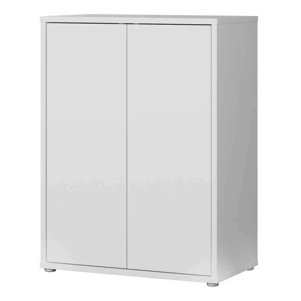 Ansley Wooden Storage Cabinet with 2 Doors in White