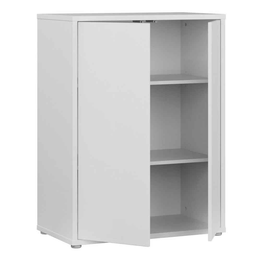 Ansley Wooden Storage Cabinet with 2 Doors in White