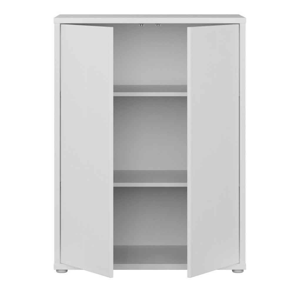 Ansley Wooden Storage Cabinet with 2 Doors in White