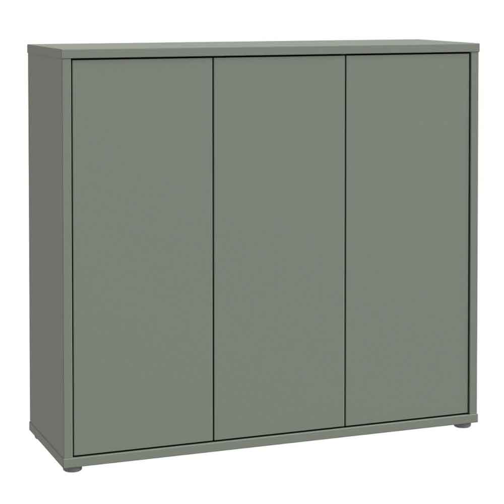 Ansley Wooden Storage Cabinet with 3 Doors in Sage Green