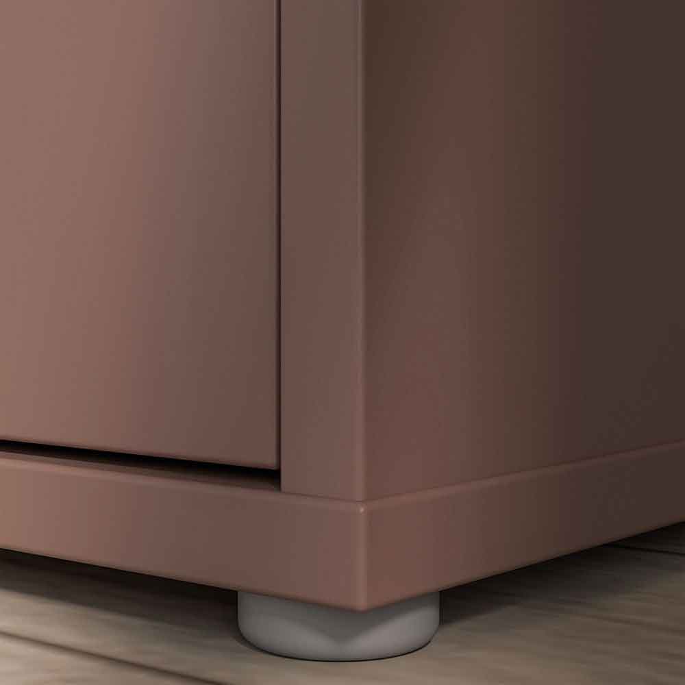 Ansley Wooden Storage Cabinet with 3 Doors in Terracotta