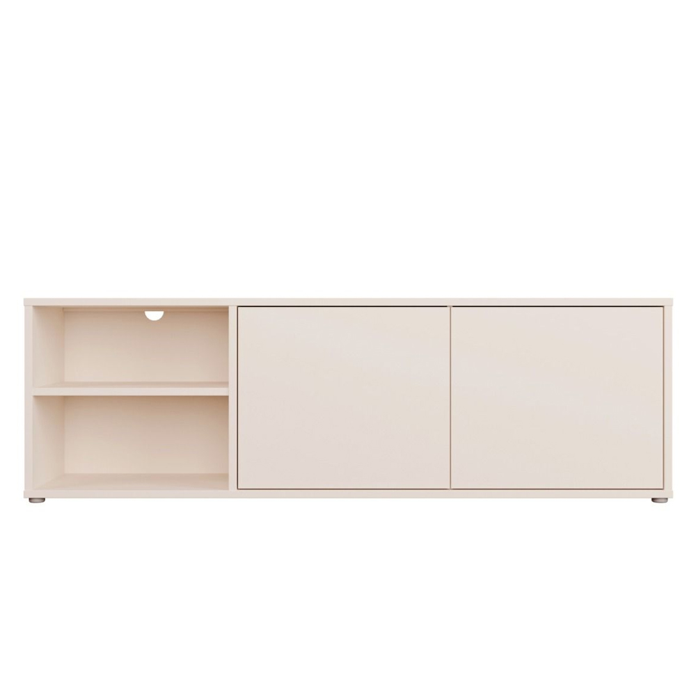Ansley Wooden TV Stand with 2 Doors in Sand