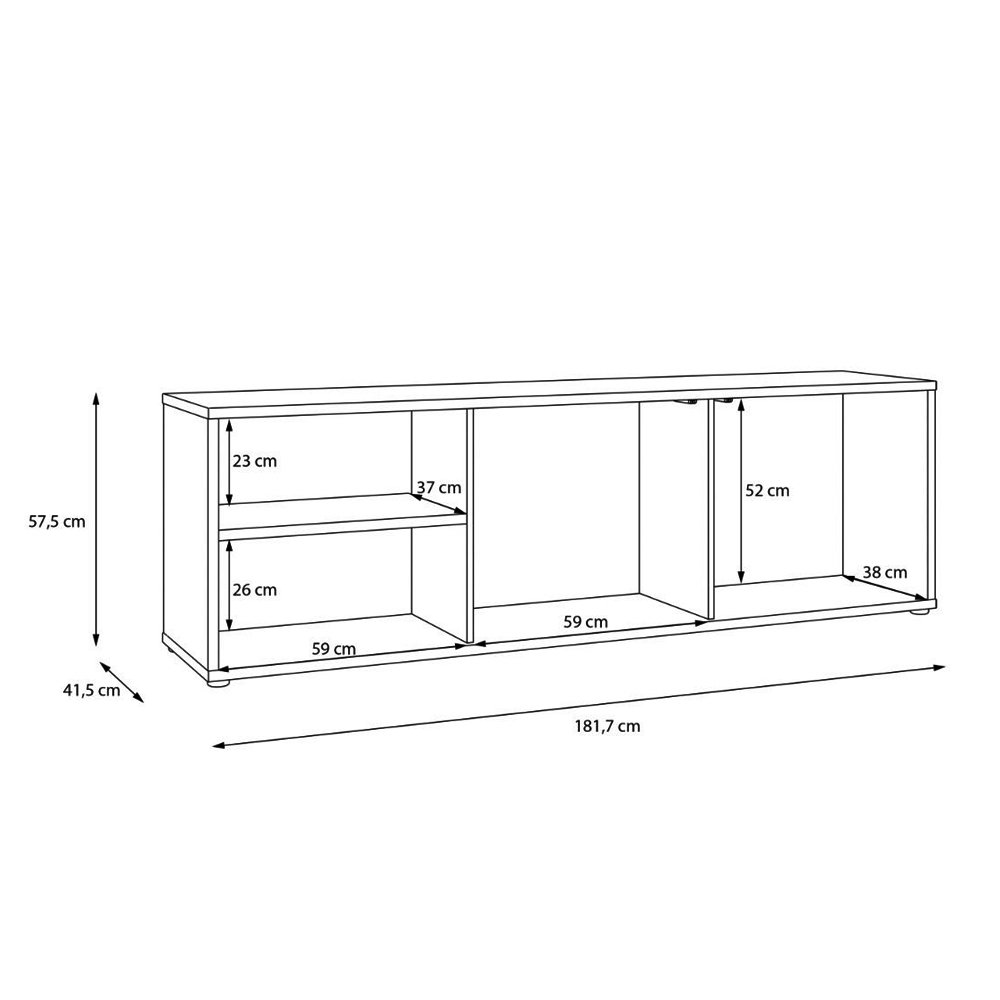 Ansley Wooden TV Stand with 2 Doors in Sand