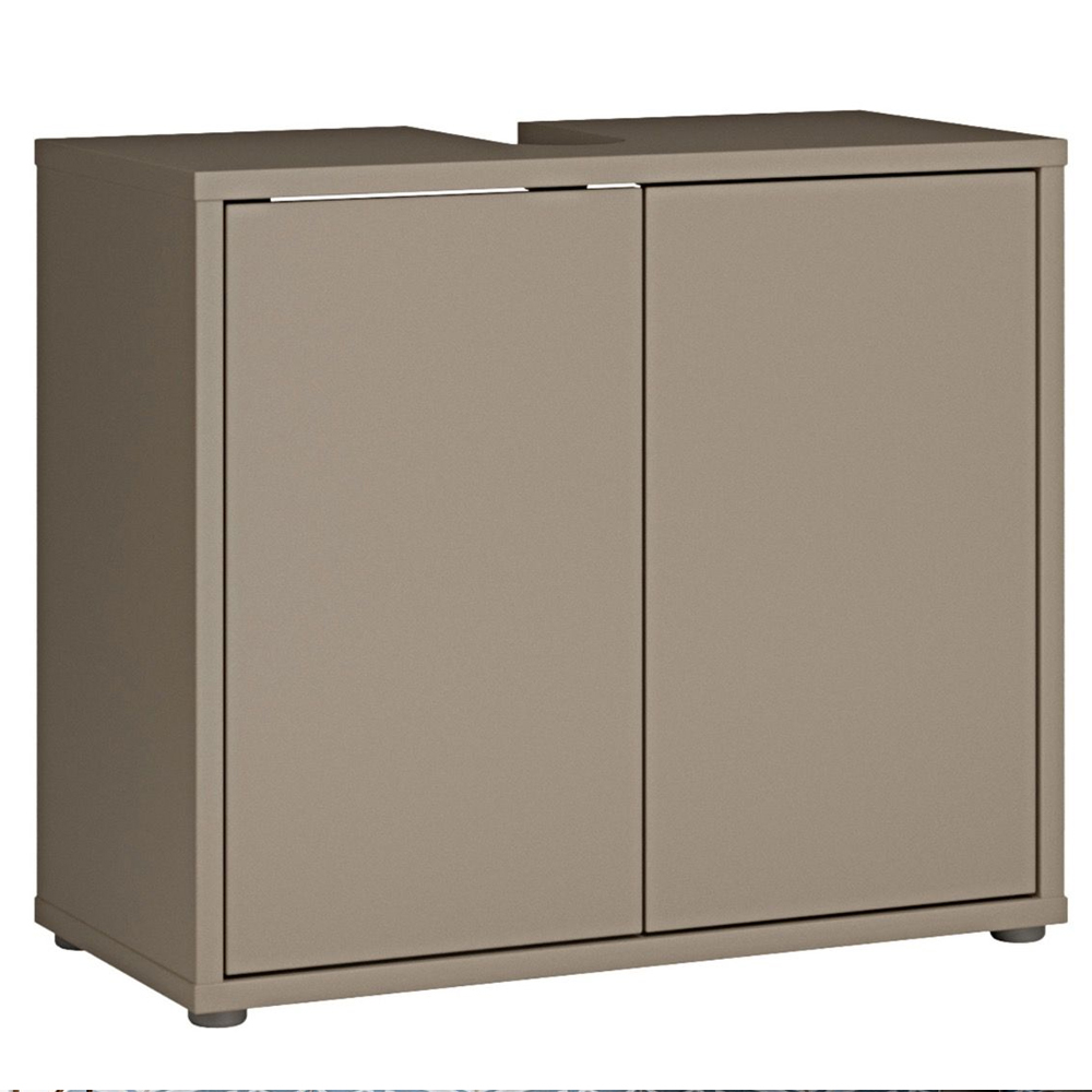 Ansley Wooden Under Sink Vanity Unit with 2 Doors in Taupe