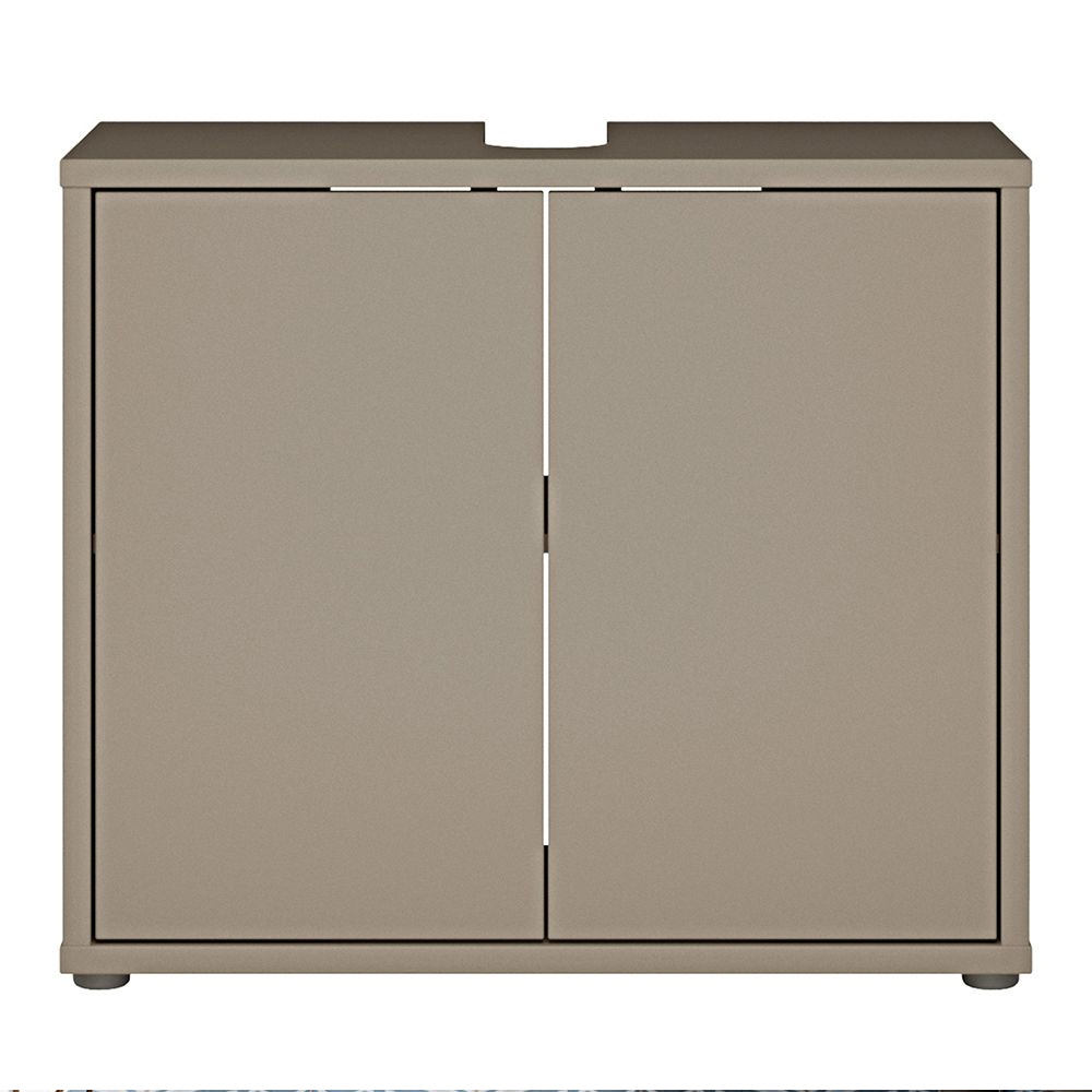 Ansley Wooden Under Sink Vanity Unit with 2 Doors in Taupe