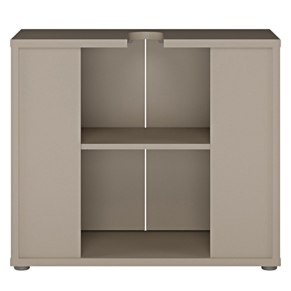 Ansley Wooden Under Sink Vanity Unit with 2 Doors in Taupe