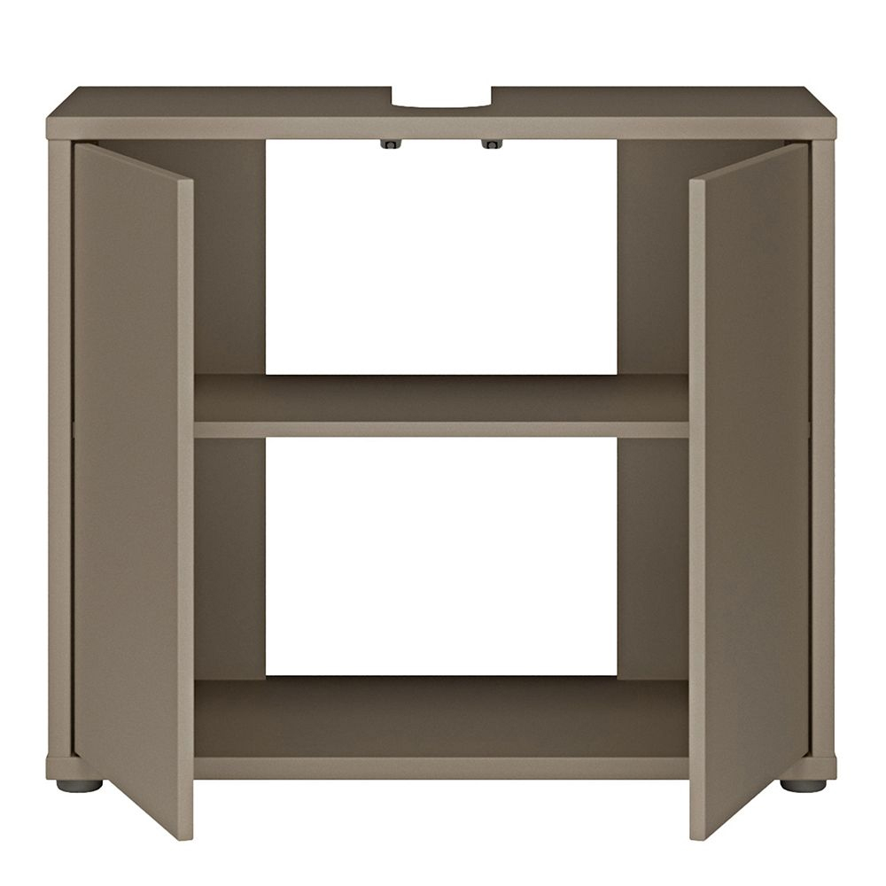 Ansley Wooden Under Sink Vanity Unit with 2 Doors in Taupe