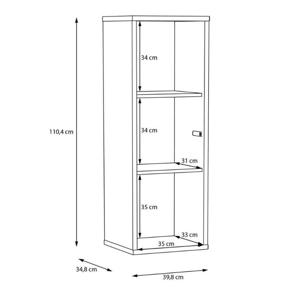 Ansley Wooden Wall Mounted Storage Cabinet in Sand