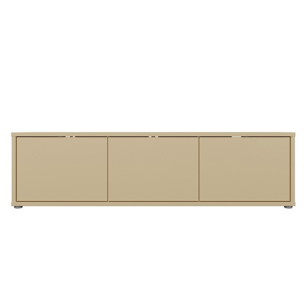 Ansley Wooden Wall Mounted TV Stand with 3 Doors in Butter Yellow