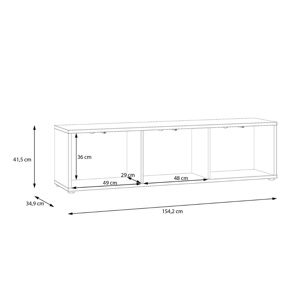 Ansley Wooden Wall Mounted TV Stand with 3 Doors in Butter Yellow