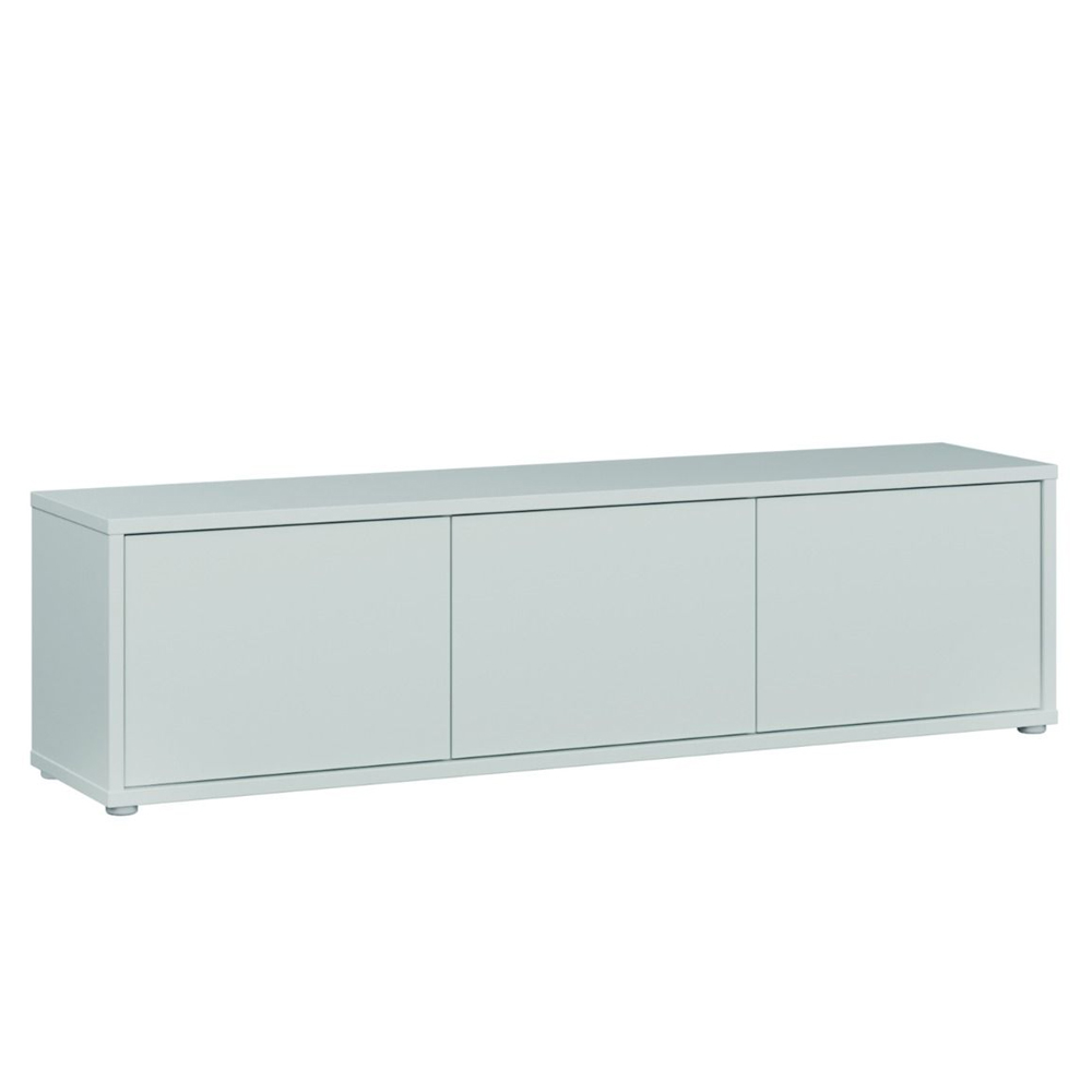 Ansley Wooden Wall Mounted TV Stand with 3 Doors in Light Grey