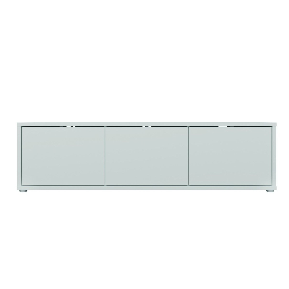 Ansley Wooden Wall Mounted TV Stand with 3 Doors in Light Grey