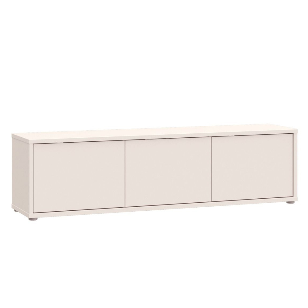 Ansley Wooden Wall Mounted TV Stand with 3 Doors in Sand