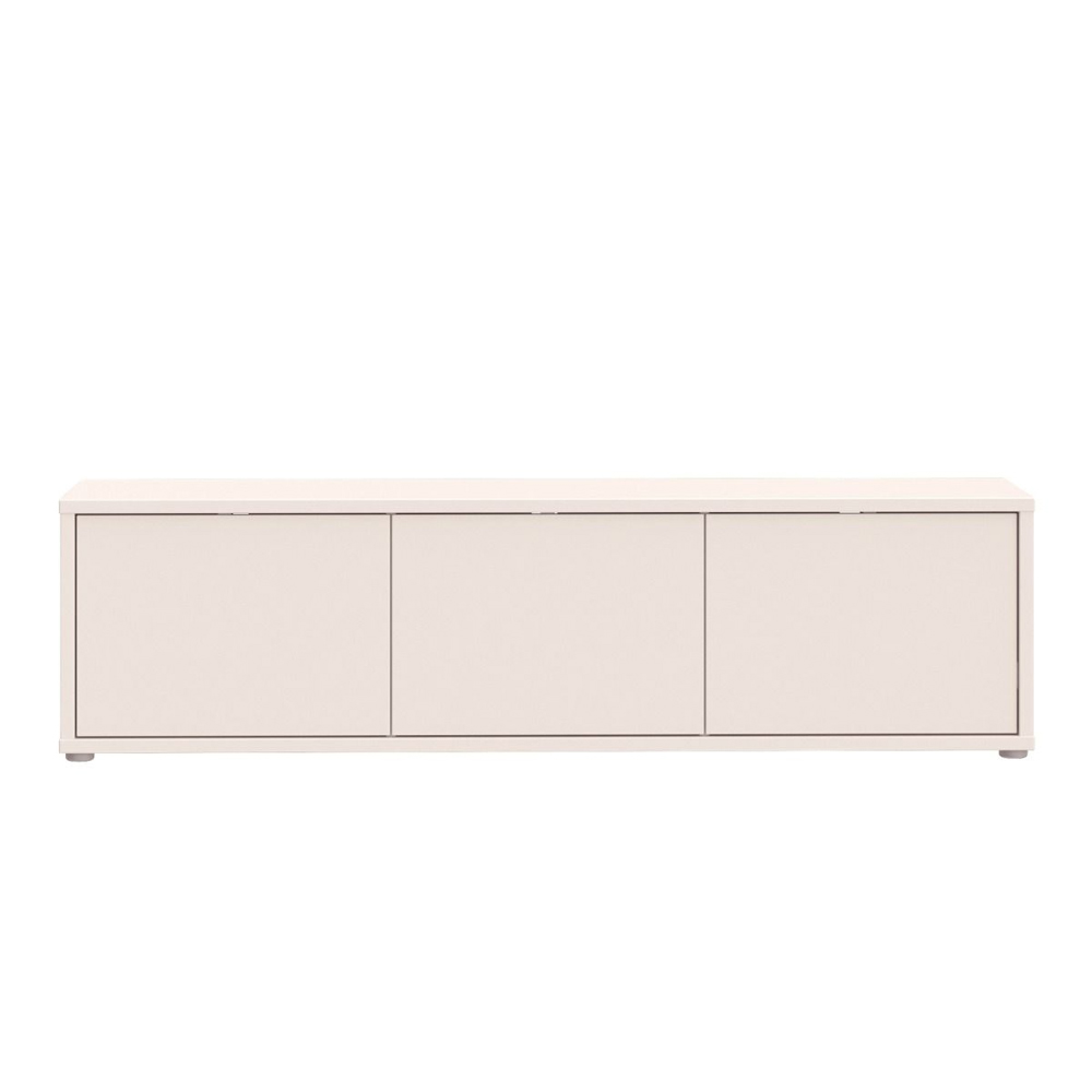 Ansley Wooden Wall Mounted TV Stand with 3 Doors in Sand