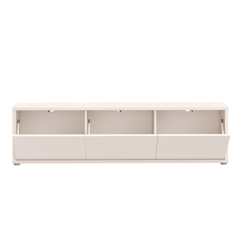 Ansley Wooden Wall Mounted TV Stand with 3 Doors in Sand