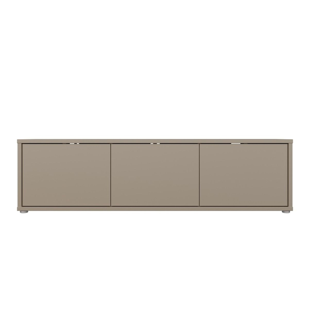 Ansley Wooden Wall Mounted TV Stand with 3 Doors in Taupe