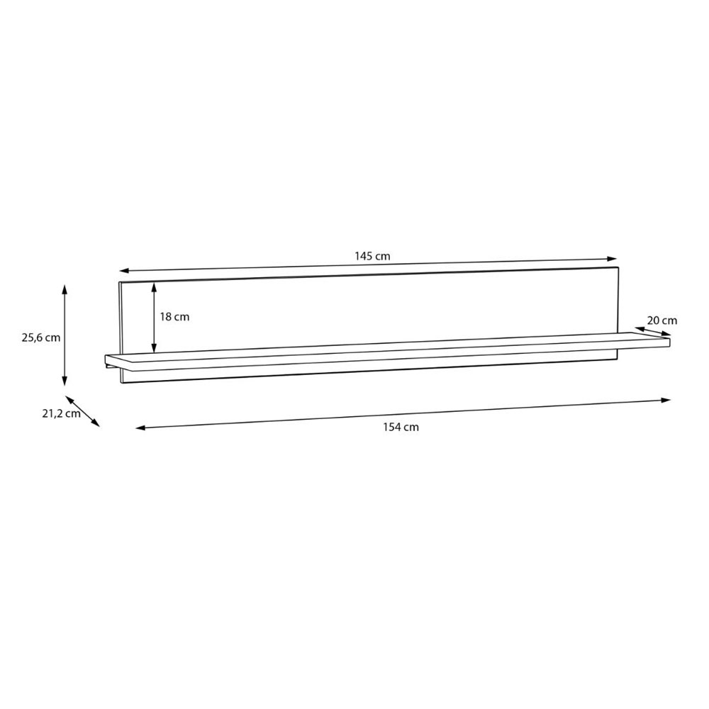 Ansley Wooden Wall Shelf in Sand