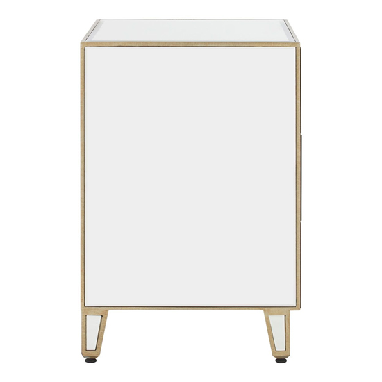 Antibes Mirrored Glass Bedside Cabinet In Antique Silver_4