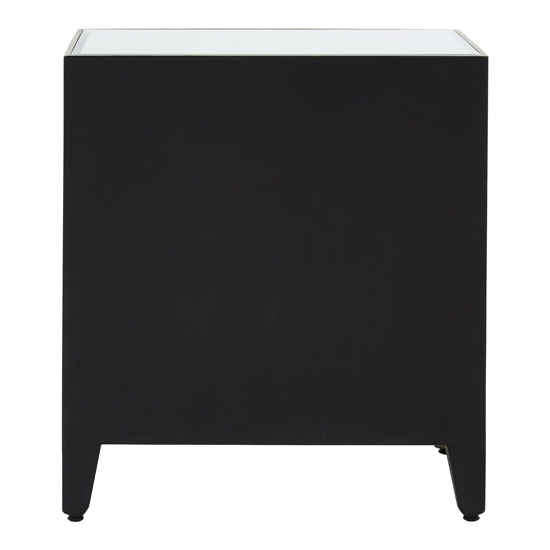 Antibes Mirrored Glass Bedside Cabinet In Antique Silver_5