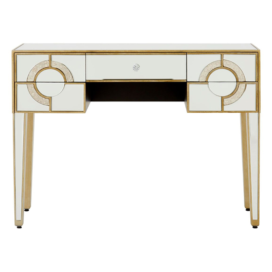 Antibes Mirrored Glass Console Table In Antique Silver_4